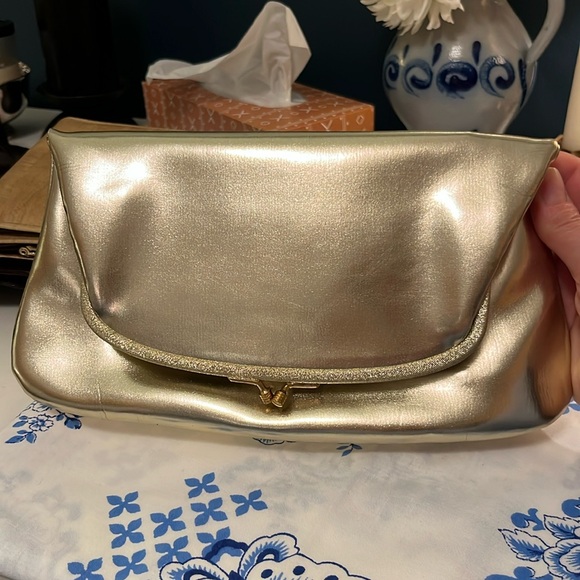 1960s gold clutch by Coblentz - Picture 1 of 4
